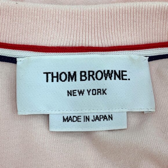 Thom Browne Pink Classic Four-Bar Cotton Crewneck Long Sleeve Sweatshirt - Picture 6 of 9